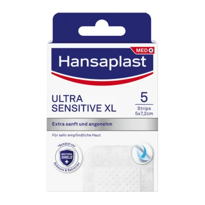HANSAPLAST Ultra Sensitive Wundverband 5x7,2 cm XL 5 St