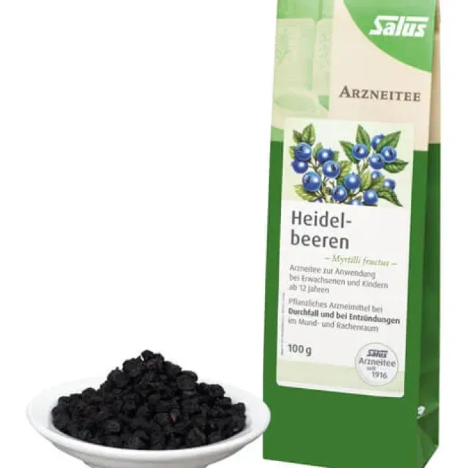 HEIDELBEEREN ARZNEITEE Myrtilli fructus Bio Salus 100 g