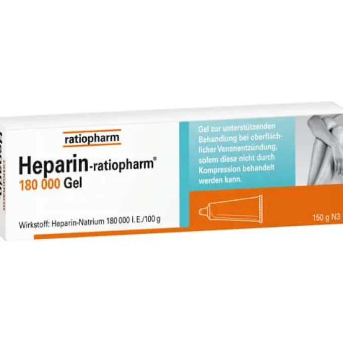 HEPARIN-RATIOPHARM 180.000 I.E. Gel 100 g