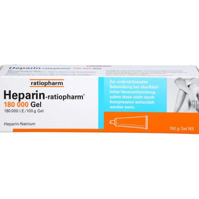HEPARIN-RATIOPHARM 180.000 I.E. Gel 150 g
