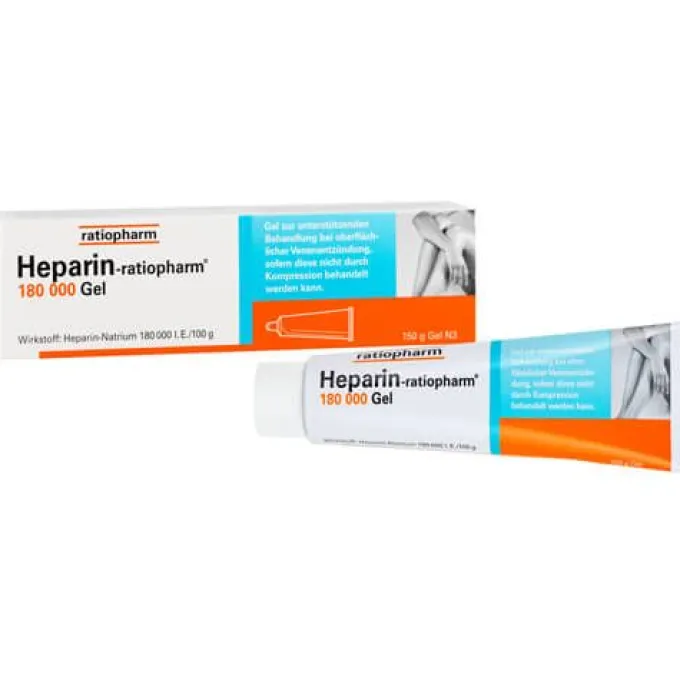 HEPARIN-RATIOPHARM 180.000 I.E. Gel 150 g