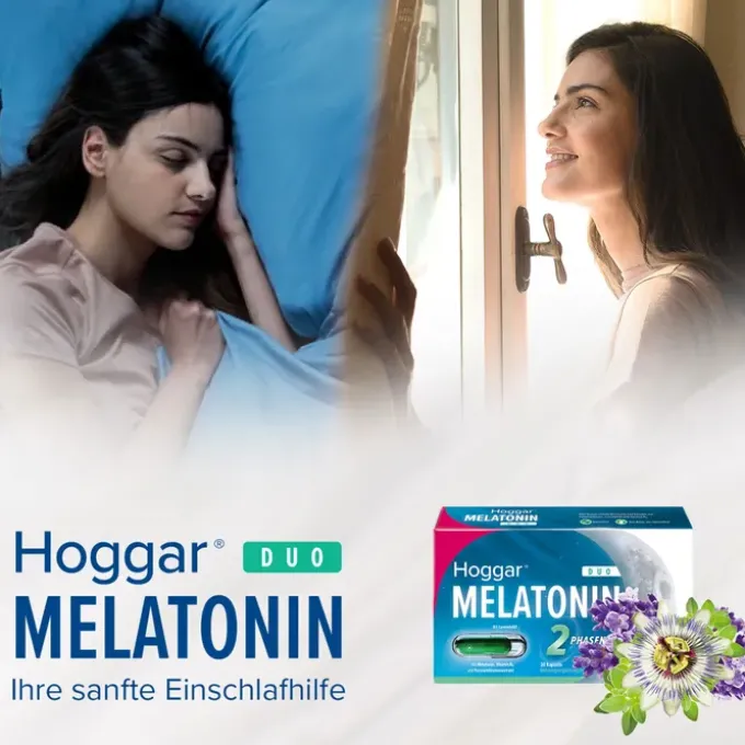 HOGGAR Melatonin DUO Einschlaf-Kapseln 30 Stück