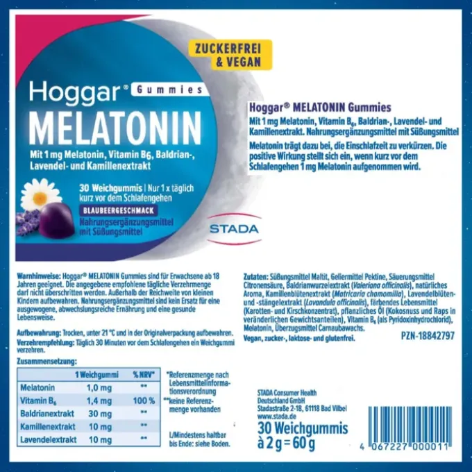 HOGGAR Melatonin Gummies 30 Stück
