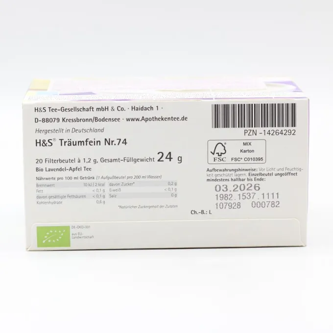 H&S Bio Baby- u.Kindertee Träumfein Filterbeutel 20 Stück
