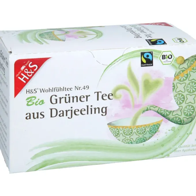 H&S Bio Grüner Tee aus Darjeeling Filterbeutel 20 Stück