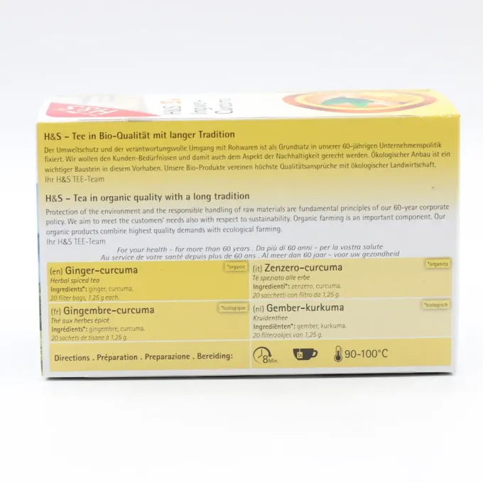 H&S Bio Ingwer-Curcuma Filterbeutel 20 Stück