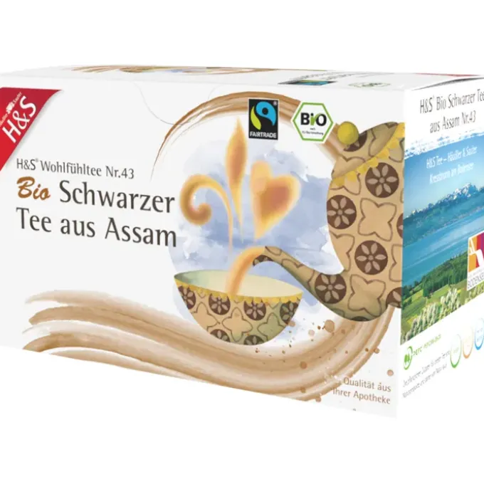 H&S Bio Schwarzer Tee aus Assam Filterbeutel 20 Stück