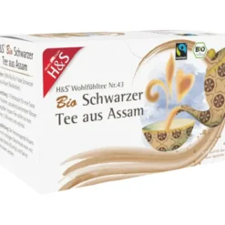 H&S Bio Schwarzer Tee aus Assam Filterbeutel 20 Stück