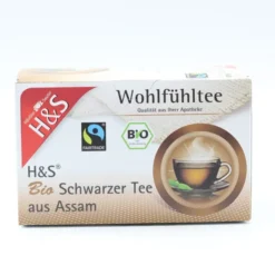 H&S Bio Schwarzer Tee aus Assam Filterbeutel 20 Stück