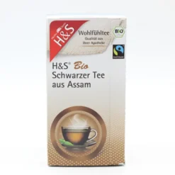 H&S Bio Schwarzer Tee aus Assam Filterbeutel 20 Stück