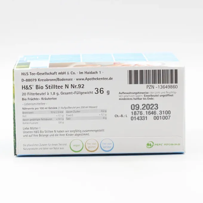 H&S Bio Stilltee N Filterbeutel 20 Stück