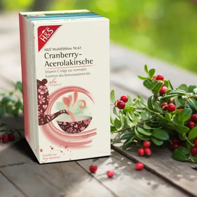 H&S Cranberry-Acerolakirsche mit Vitamin C Fbtl. 20 Stück