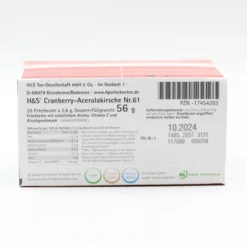 H&S Cranberry-Acerolakirsche mit Vitamin C Fbtl. 20 Stück