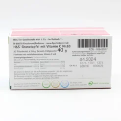 H&S Granatapfel mit Vitamin C Filterbeutel 20 Stück