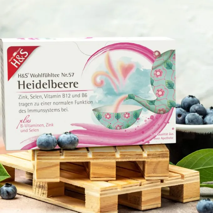 H&S Heidelbeere m.B-Vitaminen Zink und Selen Fbtl. 20 Stück