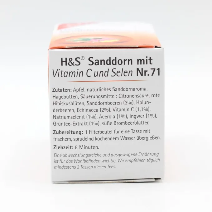H&S Sanddorn m.Vitamin C und Selen Filterbeutel 20 Stück