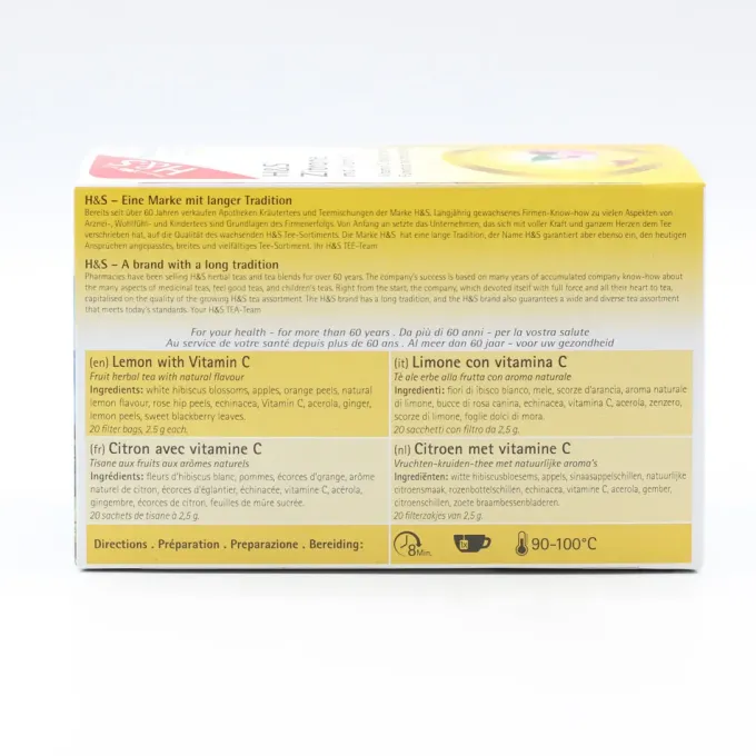 H&S Zitrone mit Vitamin C Filterbeutel 20 Stück
