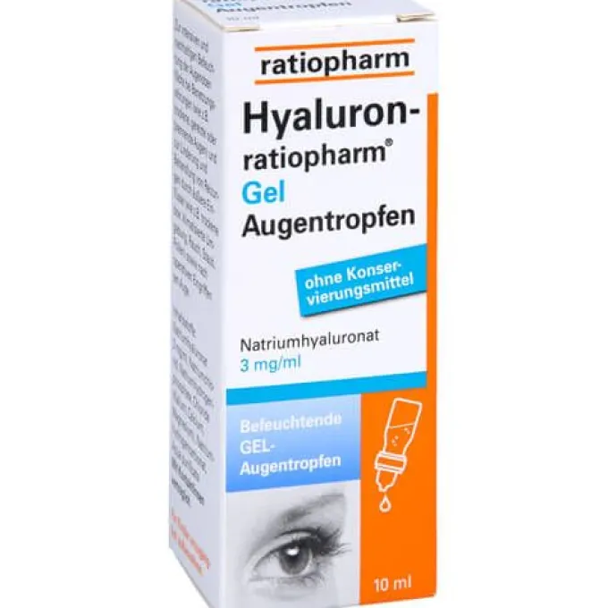 HYALURON-RATIOPHARM Gel Augentropfen 10 ml