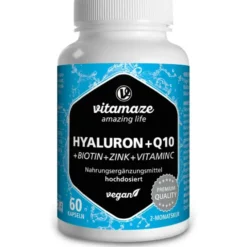 HYALURONSÄURE 200 mg hochdos.+Coenzym Q10 vegan 60 Stück