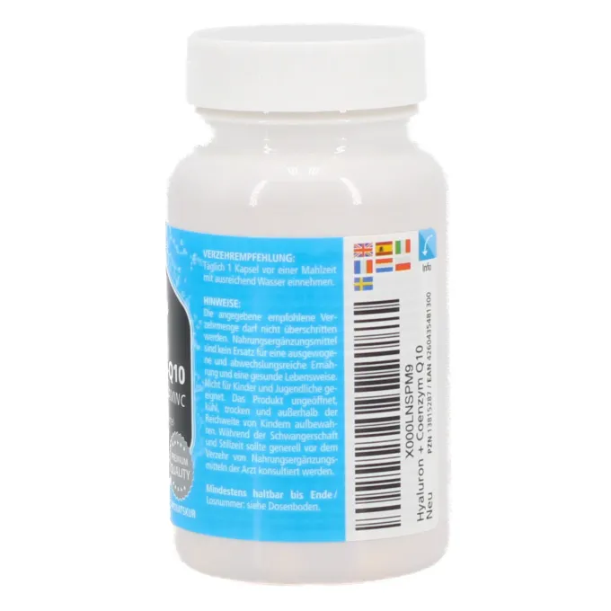 HYALURONSÄURE 200 mg hochdos.+Coenzym Q10 vegan 60 Stück