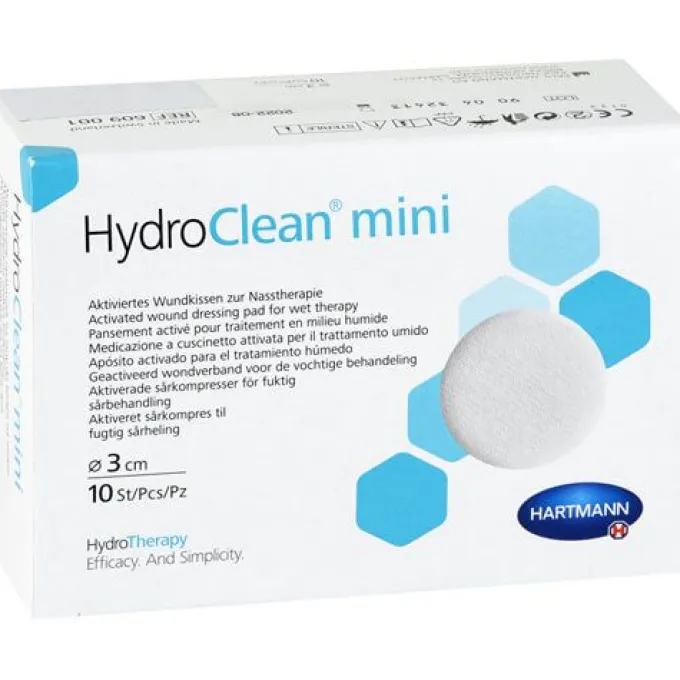HYDROCLEAN mini Kompressen 3 cm rund steril 10 St