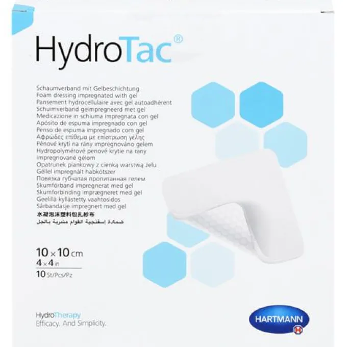 HYDROTAC Schaumverband 10x10 cm steril 10 St