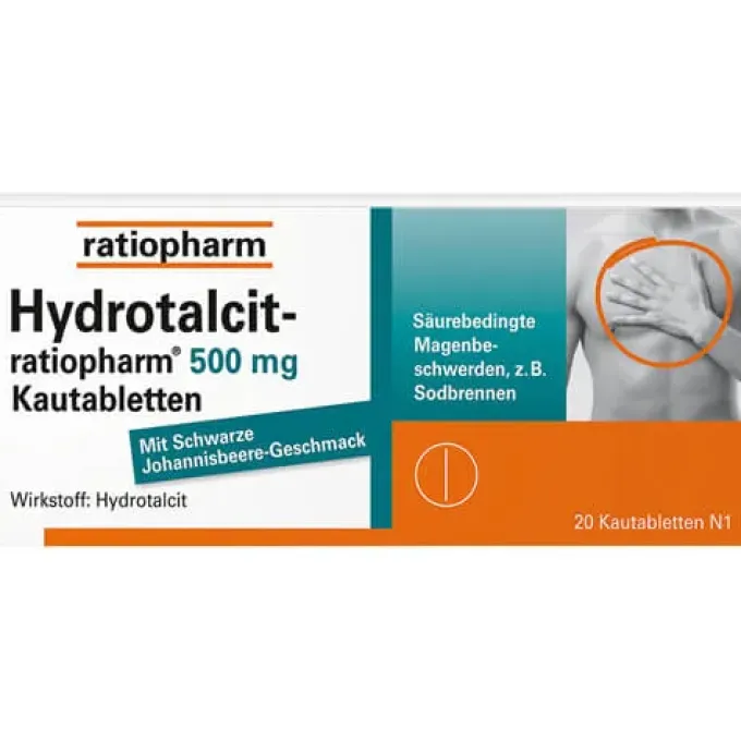 HYDROTALCIT-ratiopharm 500 mg Kautabletten 20 St