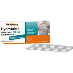HYDROTALCIT-ratiopharm 500 mg Kautabletten 20 St