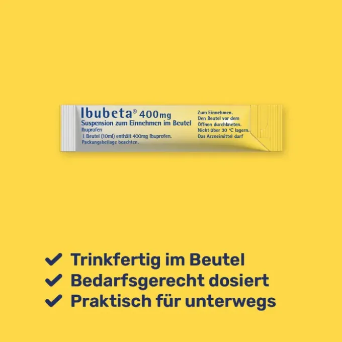 IBUBETA 400 mg Suspension zum Einnehmen im Beutel 20 St