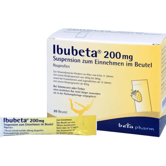 IBUBETA 200 mg Suspension zum Einnehmen im Beutel 20 St