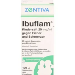 IBUFLAM Kindersaft 20mg/ml gegen Fieber u.Schmerz. 100 ml