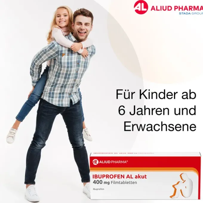Ibuprofen AL akut 400 mg Filmtabletten bei akuten Schmerzen 20 St