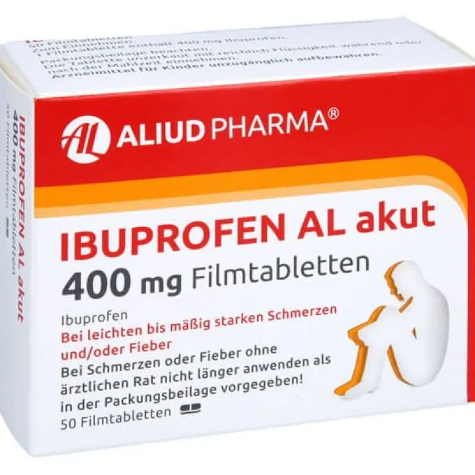 Ibuprofen AL akut 400 mg Filmtabletten bei akuten Schmerzen 50 St