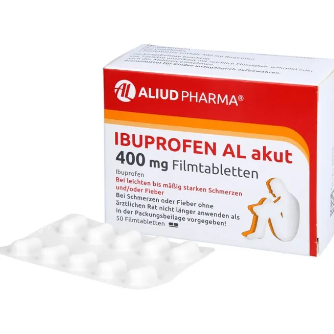 Ibuprofen AL akut 400 mg Filmtabletten bei akuten Schmerzen 50 St