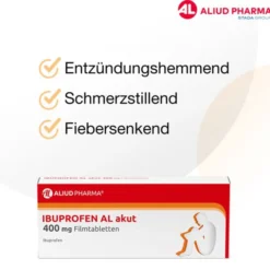 Ibuprofen AL akut 400 mg Filmtabletten bei akuten Schmerzen 50 St