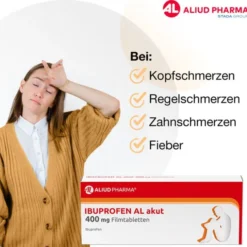 Ibuprofen AL akut 400 mg Filmtabletten bei akuten Schmerzen 50 St