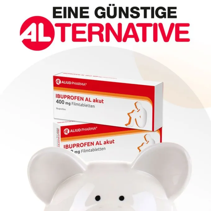 Ibuprofen AL akut 400 mg Filmtabletten bei akuten Schmerzen 50 St