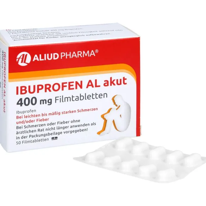 Ibuprofen AL akut 400 mg Filmtabletten bei akuten Schmerzen 50 St