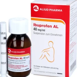 Ibuprofen AL 40 mg/ml Suspension bei Fieber und Schmerzen 100 ml