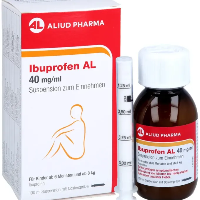 Ibuprofen AL 40 mg/ml Suspension bei Fieber und Schmerzen 100 ml