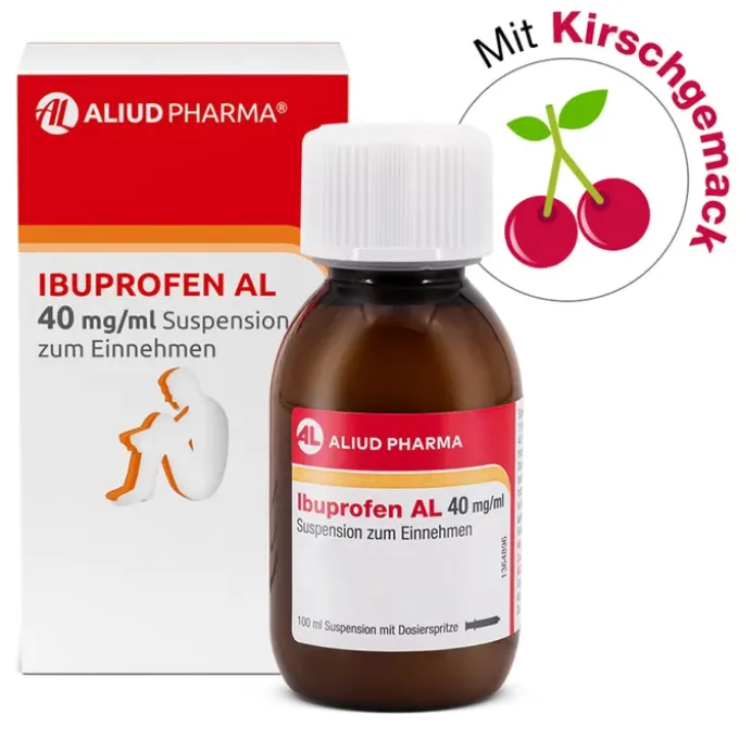 Ibuprofen AL 40 mg/ml Suspension bei Fieber und Schmerzen 100 ml