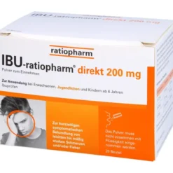 IBU-RATIOPHARM direkt 200 mg Pulver zum Einnehmen 20 St