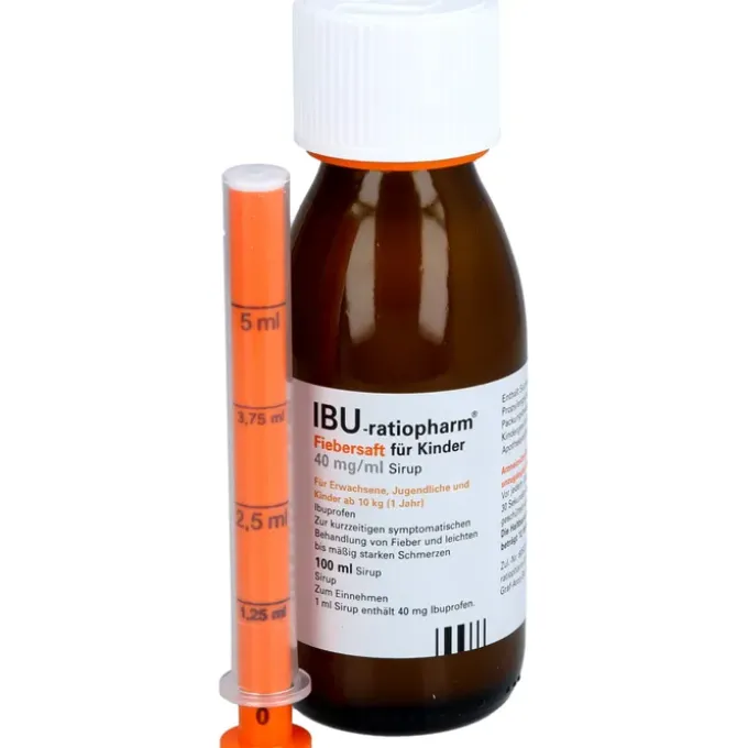 IBU-RATIOPHARM Fiebersaft für Kinder 40 mg/ml 100 ml