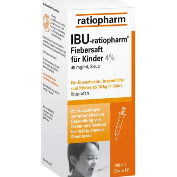 IBU-RATIOPHARM Fiebersaft für Kinder 40 mg/ml 100 ml