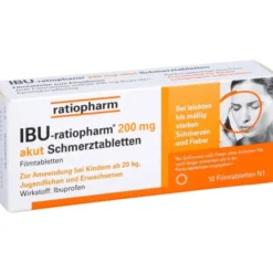 IBU-RATIOPHARM 200 mg akut Schmerztbl.Filmtabl. 10 St