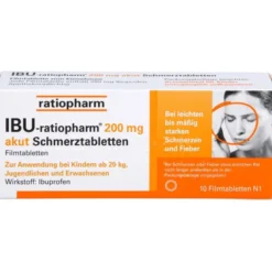 IBU-RATIOPHARM 200 mg akut Schmerztbl.Filmtabl. 10 St