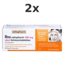 IBU-RATIOPHARM 400 mg akut Schmerztbl.Filmtabl. Set 2x 20St