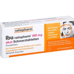 IBU-RATIOPHARM 400 mg akut Schmerztbl.Filmtabl. 10 St
