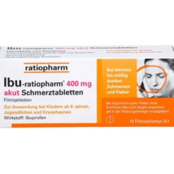 IBU-RATIOPHARM 400 mg akut Schmerztbl.Filmtabl. 10 St