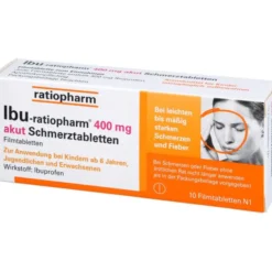 IBU-RATIOPHARM 400 mg akut Schmerztbl.Filmtabl. 10 St